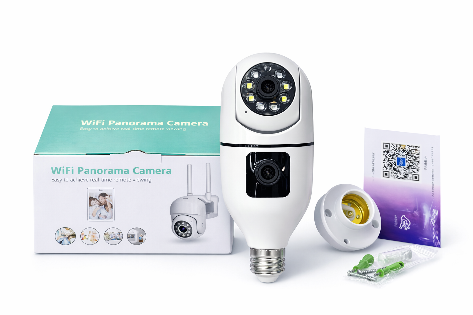 Camara bombilla Dual cam con sensor de movimiento